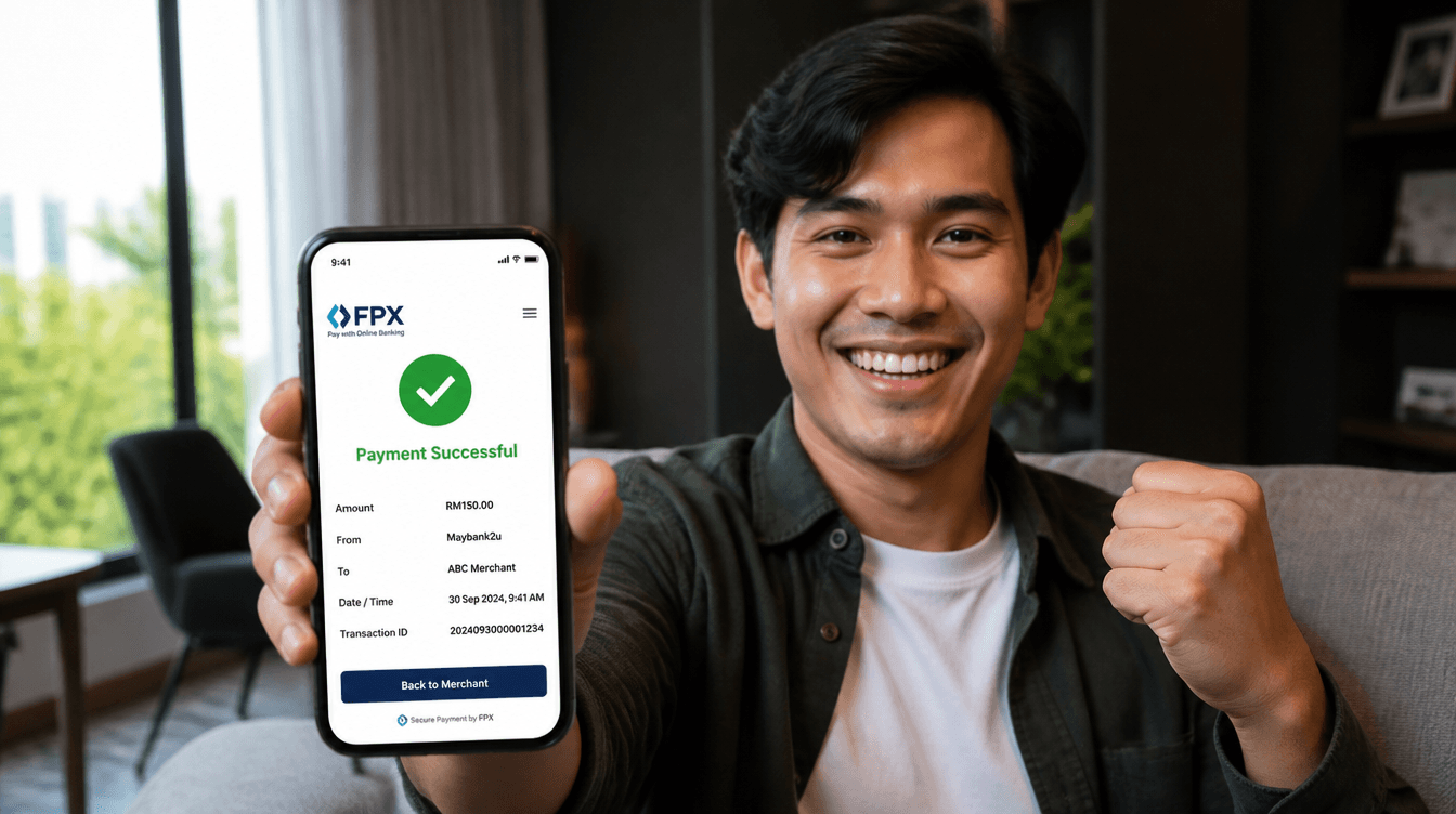 Pilihan pembayaran digital dalam app Tuis.my