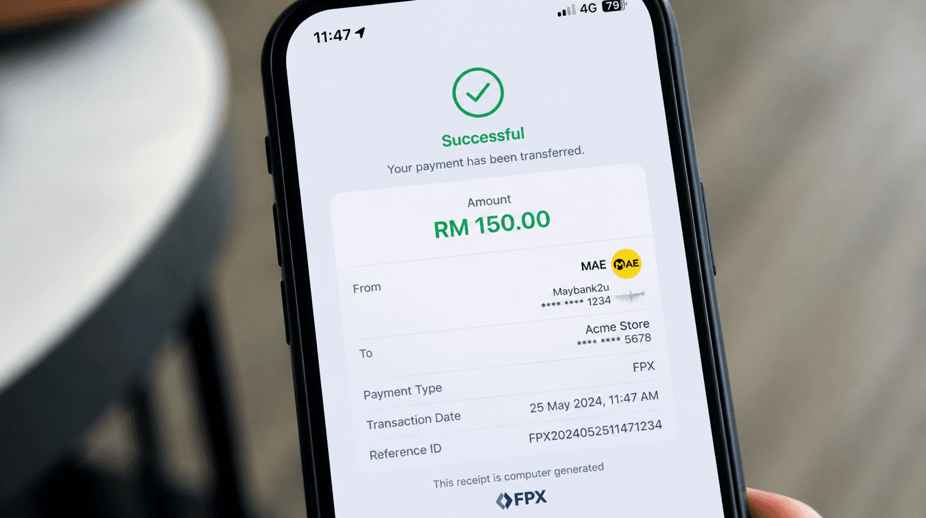 Rekod pembayaran automatik dalam dashboard