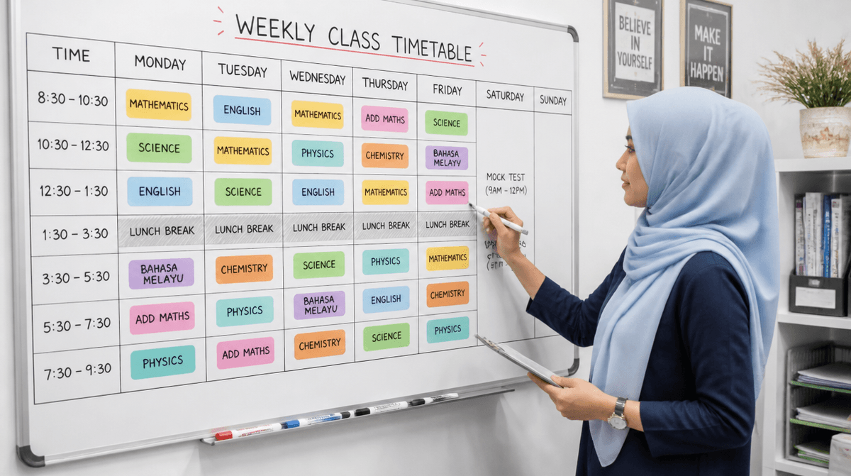 Cara Setup Jadual Kelas Tanpa Konflik Bilik dan Masa